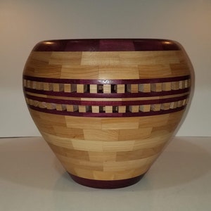 Open segmented wood turned bowl