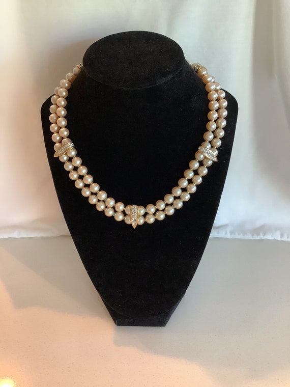 vintage faux pearl Nina Ricci necklace - Gem