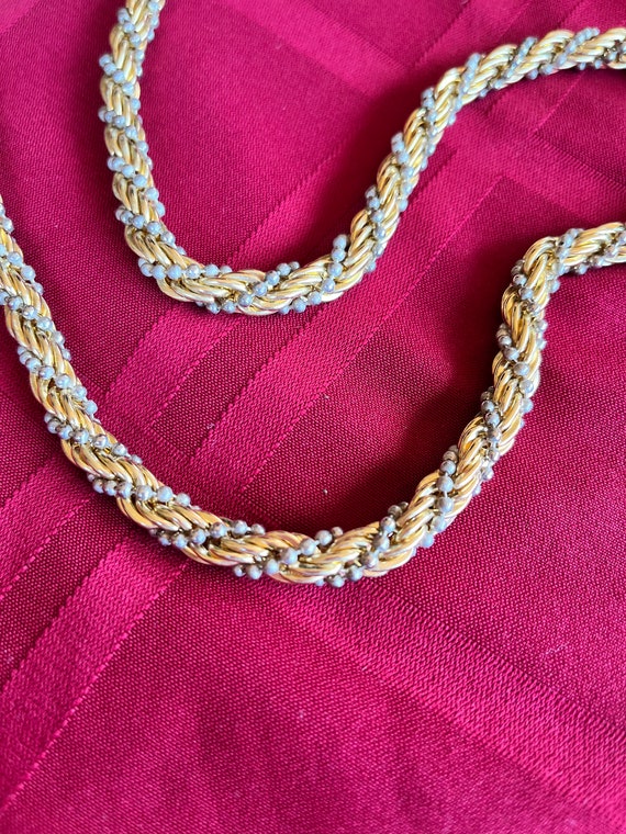 Vintage Gold tone and silver Necklace - image 5