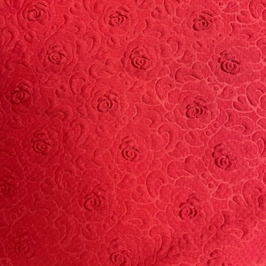 Red embossed strechy flower pattern fabric, By The Yard,bridesmaids dresses,prom,evening,Aparrel fabric,corset top/dresss fabric