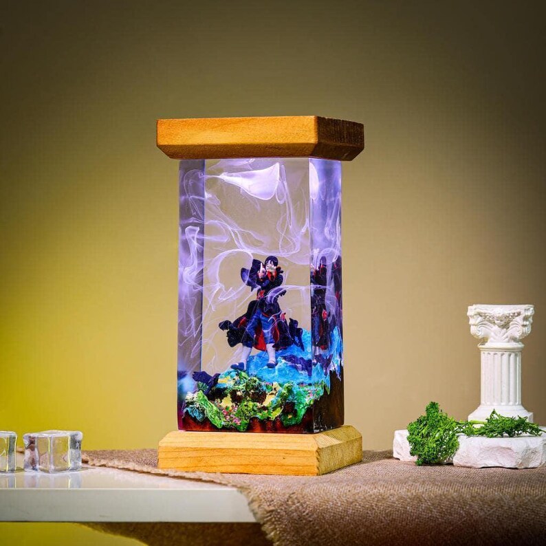 Rysm Itachi Uchiha From Naruto Resin Night Light, Anime Figure Resin Art ...