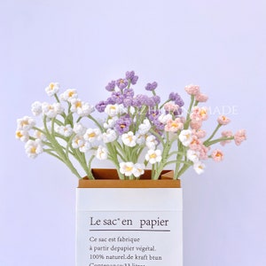 Schleierkraut Blume Häkelanleitung, Häkelanleitung Blumenstrauß, Häkelanleitung Schleierkraut, ewige Blume, Blumenstrauß DIY