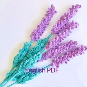 Crochet lavender pattern, lavender crochet pattern, crochet lavender bouquets pattern, crochet flower bouquets, beginner crochet pattern