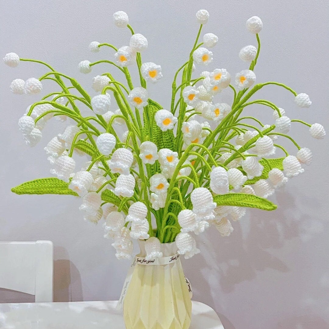 37 Lily of the Valley Crochet Patterns for Elegant Flowers, Gifts, and Home Decor 36 Lily of the valley crochet