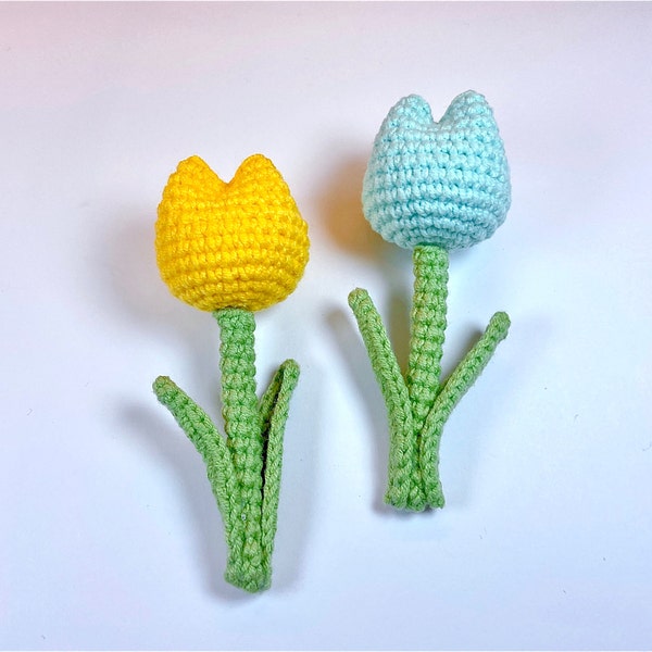 Crochet flower pattern, Crochet keychain pattern, crochet tulip flower, crochet flowers pattern, crochet pattern, Lingzhihandmade