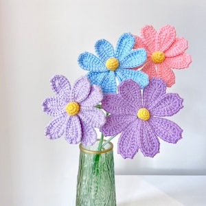 Motivo floreale all&#39;uncinetto Galsang, motivo bouquet di fiori all&#39;uncinetto, motivo floreale all&#39;uncinetto, fiore eterno, bouquet di fiori fai da te, lingzhi fatto a mano