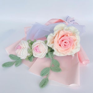 Rose crochet pattern, crochet rose pattern, crochet flower bouquet pattern, crochet rose bouquet pattern, wedding bouquet, graduation flower