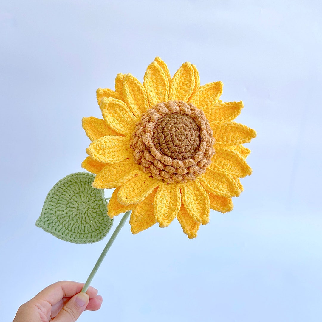 Sunflower Crochet Pattern, Crochet Flower Bouquet Pattern, Crochet Flower Pattern, Eternal Flower, Graduation Flower Bouquet DIY