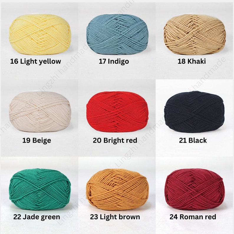 Hoge kwaliteit 83 kleuren 4-laags melkkatoengaren 50 g voor haken, breien, amigurumi afbeelding 5