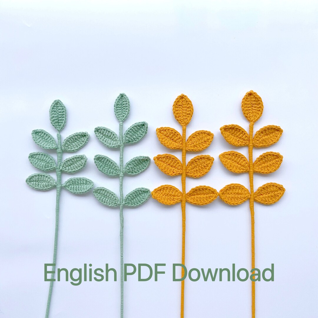 Leaf Crochet Pattern, Crochet Leaves Pattern, Crochet Flower Bouquet