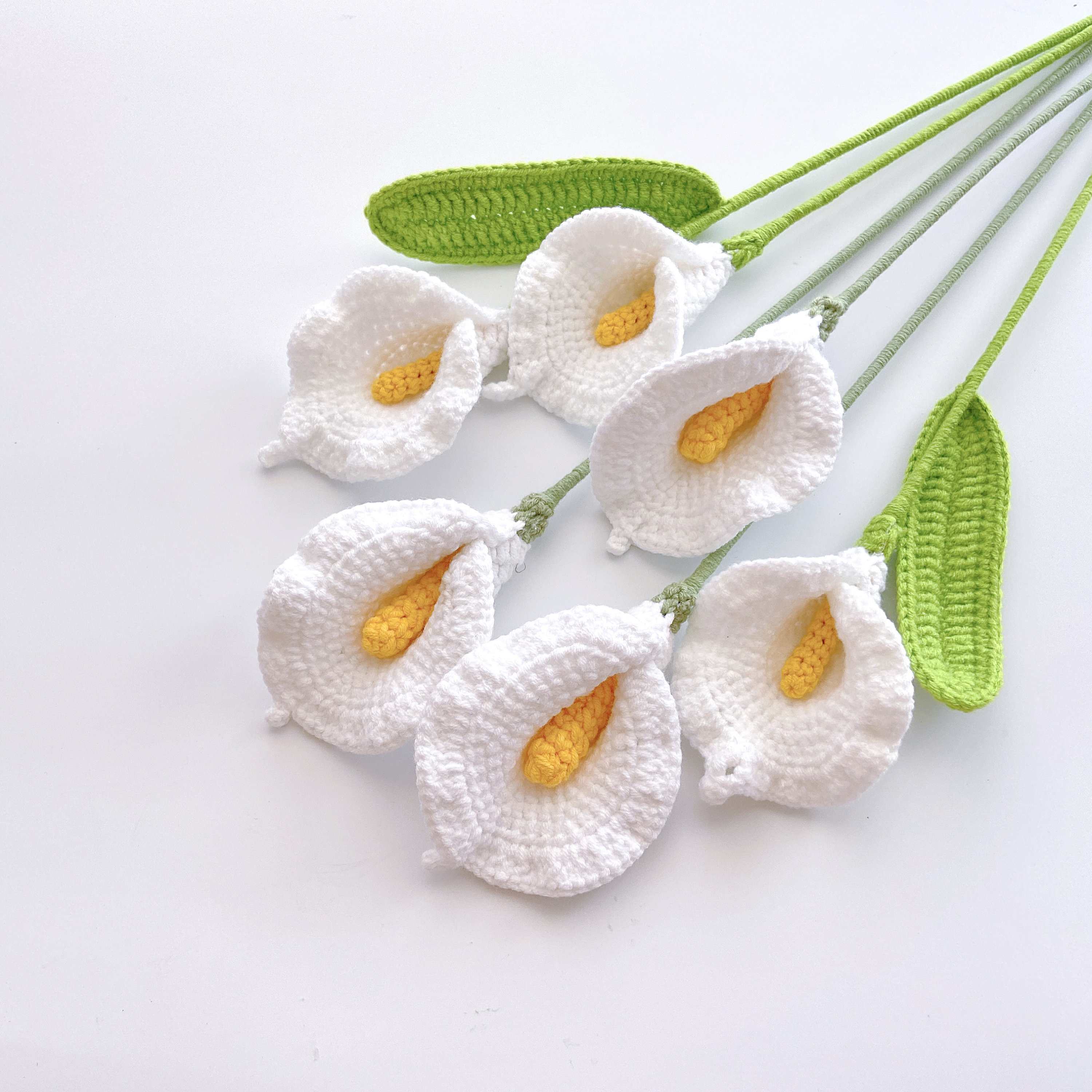 Calla lily crochet pattern, crochet lily flower bouquet pattern, crochet flower pattern, eternal flower, flower bouquet DIY, lingzhihandmade