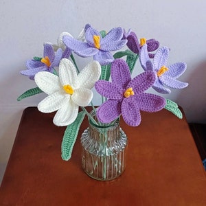 Tulips crochet pattern, crochet flower bouquet pattern, crochet flower pattern, eternal flower, flower bouquet DIY, lingzhihandmade image 5