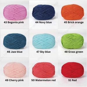 Hoge kwaliteit 83 kleuren 4-laags melkkatoengaren 50 g voor haken, breien, amigurumi afbeelding 8