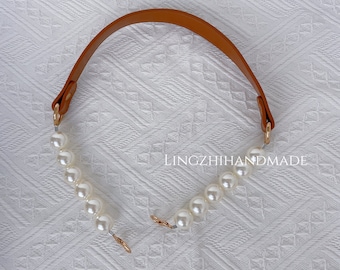 Pearl High Quality Purse Chain Alloy and Pearl Metal Shoulder Handbag Strap,Bag Strap Bag Accessories Detachable