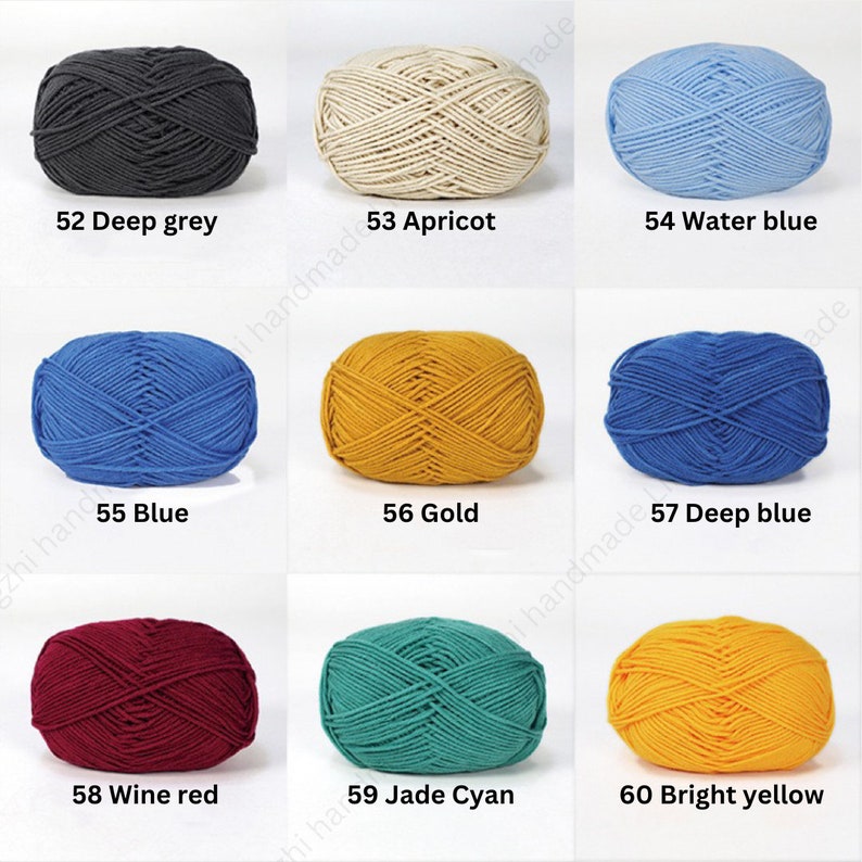 Hoge kwaliteit 83 kleuren 4-laags melkkatoengaren 50 g voor haken, breien, amigurumi afbeelding 9