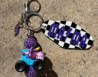 Sparkle Smash Monster Jam Mini Truck Keychain/Bag Charm