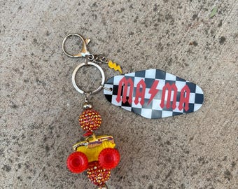 El Toro Loco Monster Jam Mini Truck Llavero/Encanto de bolsa