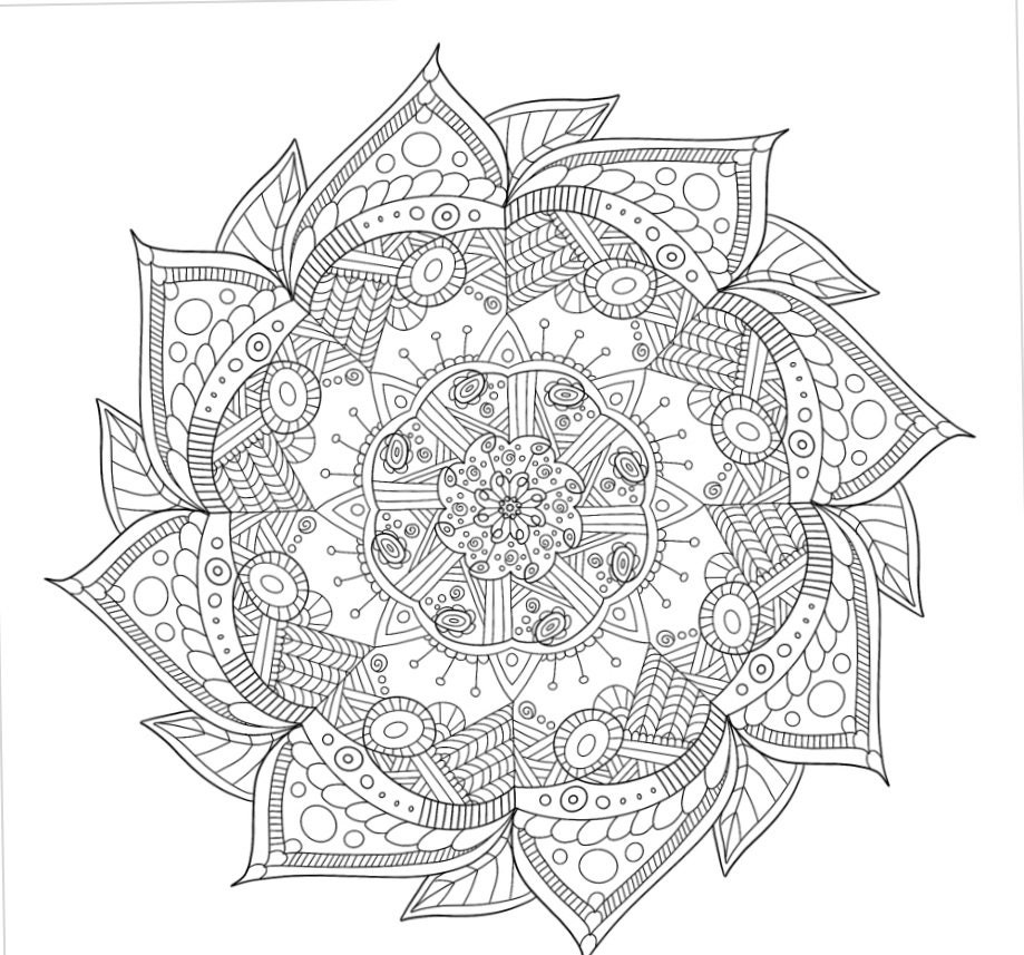 Mandala coloring page | Etsy