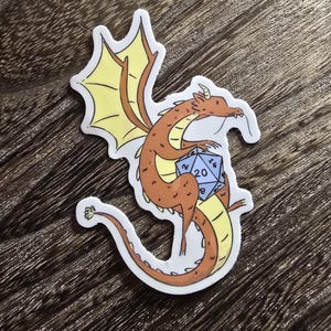 Würfel Drache Vinyl Sticker
