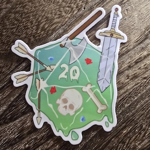 Gelatinöser Würfel Vinyl Sticker