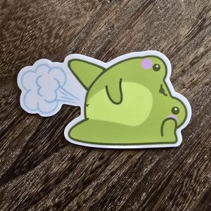 Sticker vinyle pet de grenouille