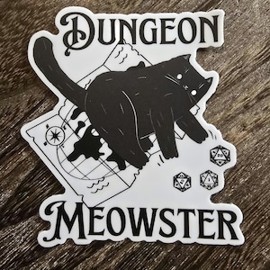 Pegatina de vinilo de Dungeon Meowster