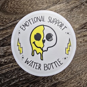 Adhesivo de vinilo para botella de agua con mensaje de apoyo emocional