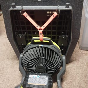 Dog Kennel Fan Hanging Utility Straps -Great for Dog shows/ Agility / Travel. Perfect for NEWER Ryobi PCL811B Fan - holder. Fan NOT included
