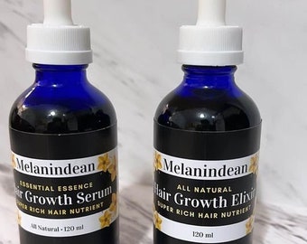 Suero para el crecimiento del cabello y Elixir
