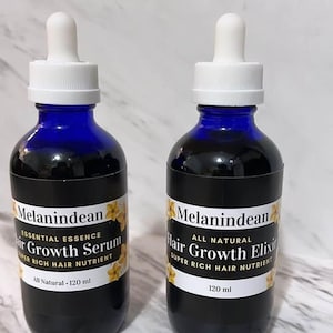 Suero para el crecimiento del cabello y Elixir