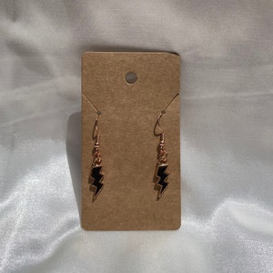 Lightning bolt dangle earrings