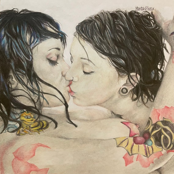 Hot Kissing Suicide Girls SG Adult Fine Art Prints Original Artwork Realism  Pencil Portrait Drawing Illustration - Etsy UK