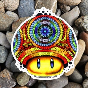 1 UP Mushroom Sticker