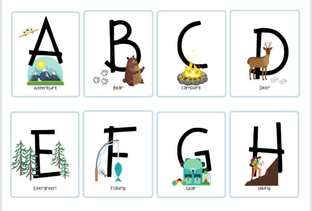 Double Sided Adventure ABC Cards Printable | Homeschool Printables ...