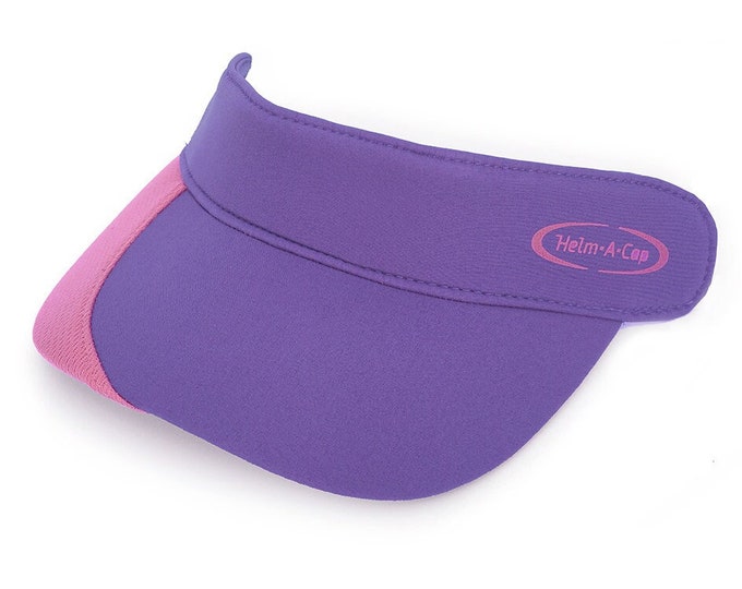 Featured listing image: Detachable Helm-A-Cap Visor, violet, for bicycle, skateboard, rafting helmets