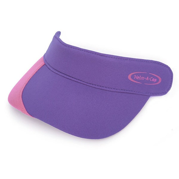 Detachable Helm-A-Cap Visor, violet, for bicycle, skateboard, rafting helmets