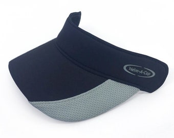 Detachable Helm-A-Cap Visor, black, for bicycle, skateboard, rafting helmets
