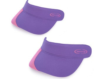 2 sets of violet Detachable Helm-A-Cap Visors, for bicycle, skateboard, rafting helmets