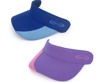 2 sets of Detachable Visors, violet & blue, for cycling, skateboard, rafting, ski helmets