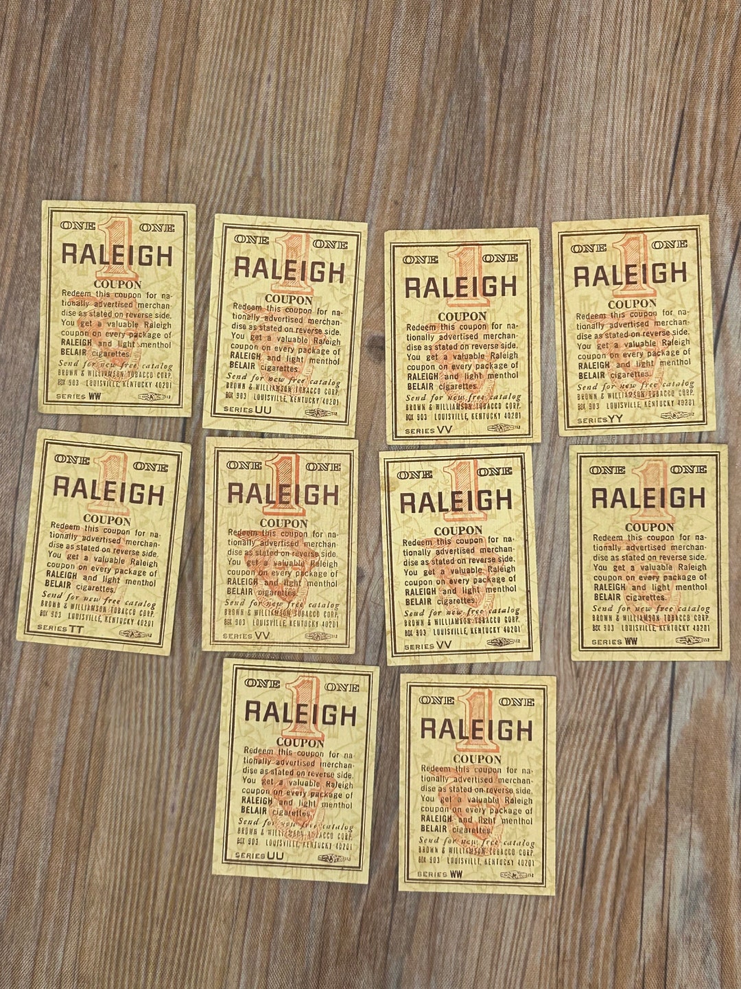 10 Raleigh Coupons From the 1960's Etsy