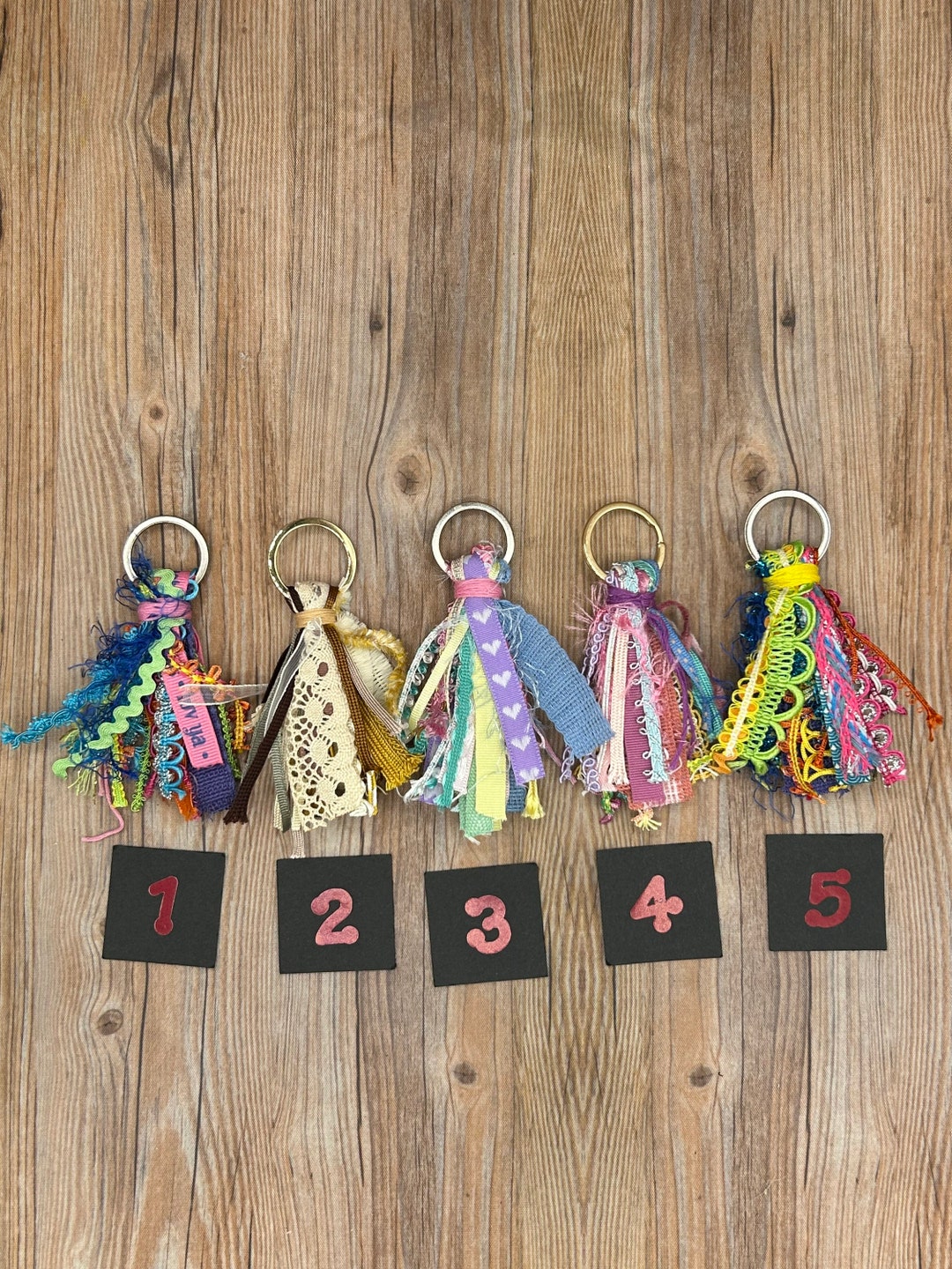 Ribbon Tassel Keychain - Etsy