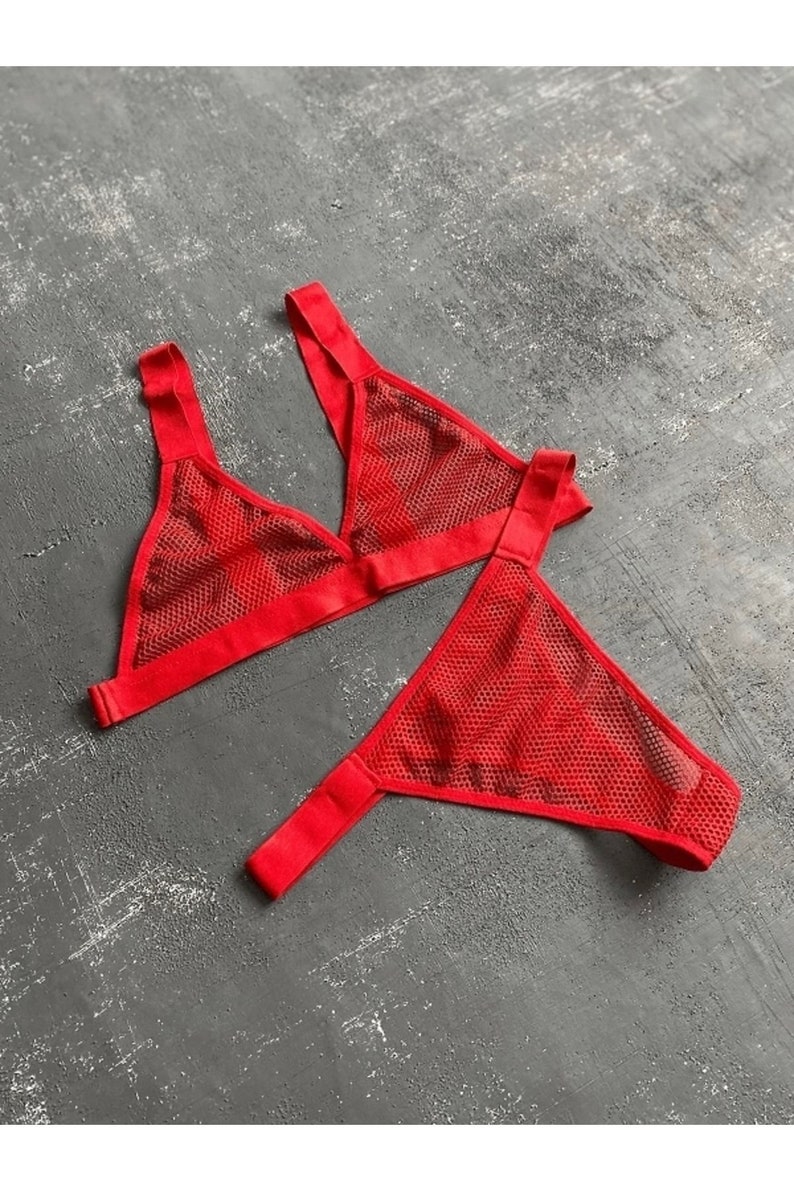 Black Lingerie Set Bra and Panty Set Etsy