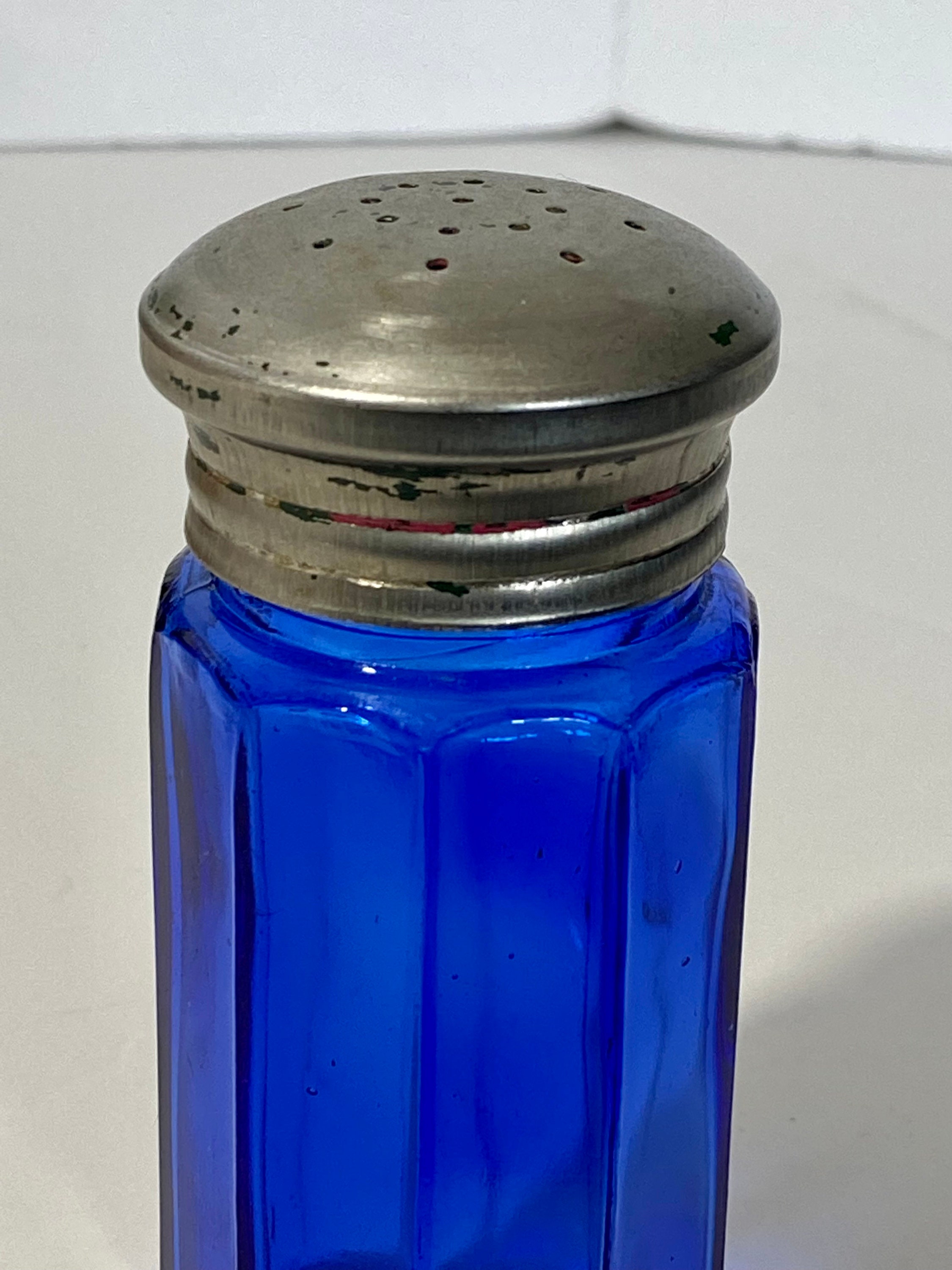 Antique Cobalt Blue Glass Salt or Pepper Shaker Etsy