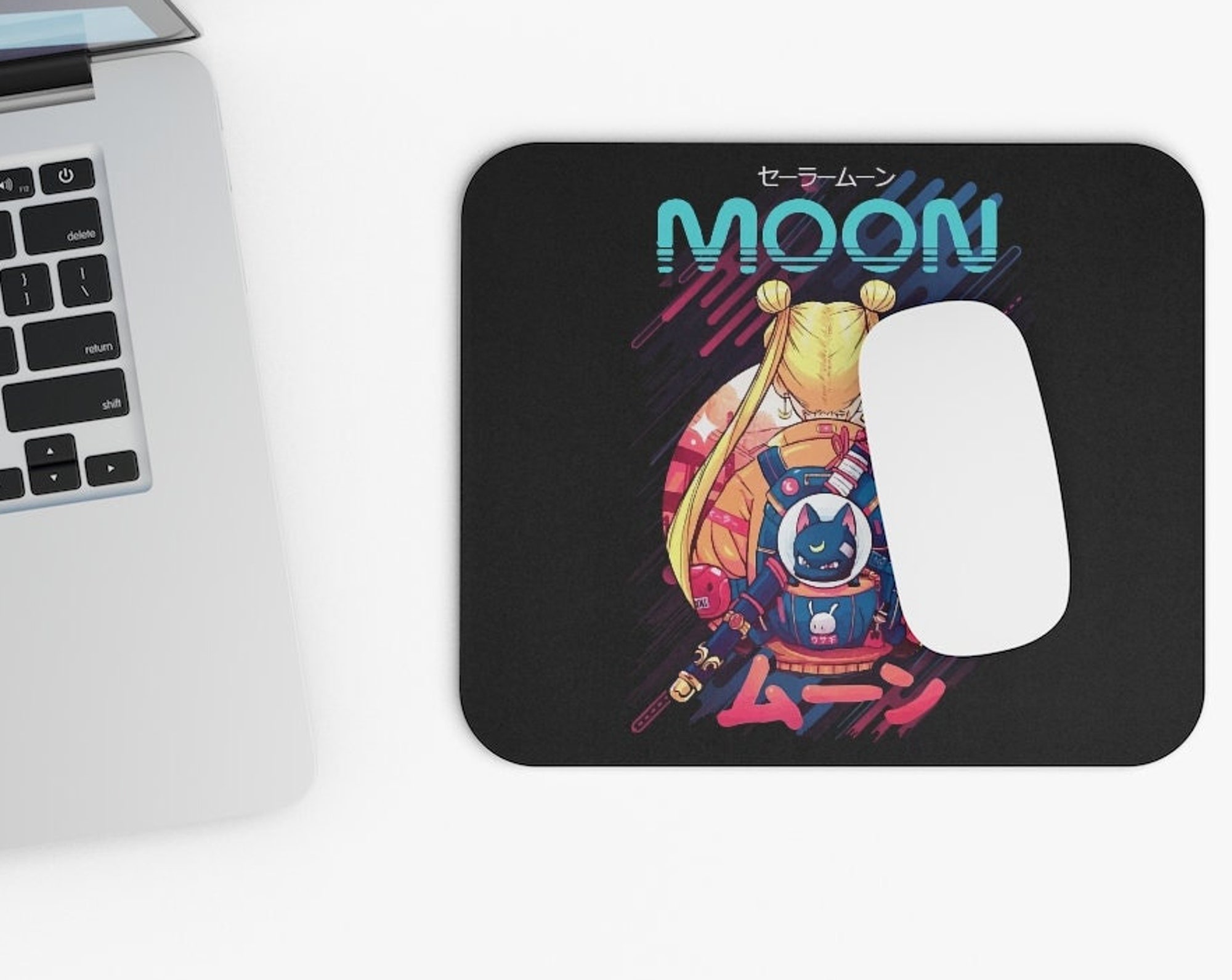 Discover Sailor Moon Cyberpunk Mouse Pad -sailor moon mouse pad, sailor moon mouse mat