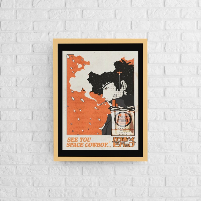 Vintage Cowboy Bebop Poster -cowboy bebop poster,cowboy bebop print,cowboy bebop wall print,spike spiegel poster,spike spiegel print 