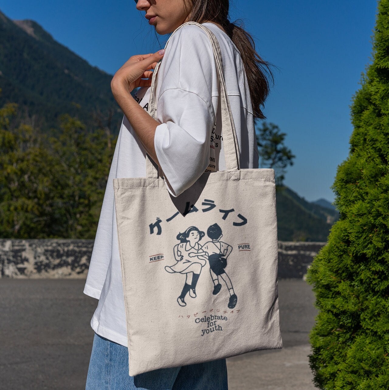 Korean Style Cotton Tote Bag