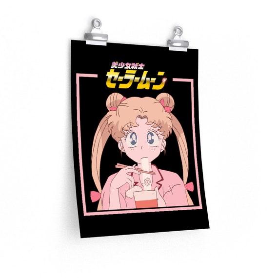 sailor moon noodle poster sailor moon posteranime etsy