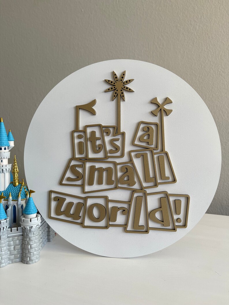 It's A Small World Signs Small World Clock Face Sign Etsy