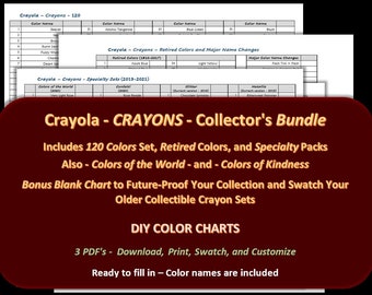 Crayola CRAYONS Collector's BUNDLE 120 Set, Retired Colors