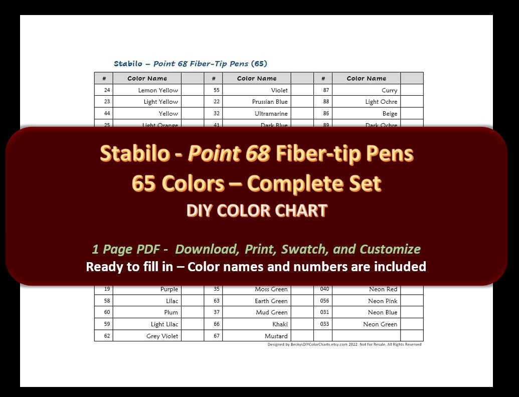 Stabilo Pen 68 Brush Pens, Swatch & Review